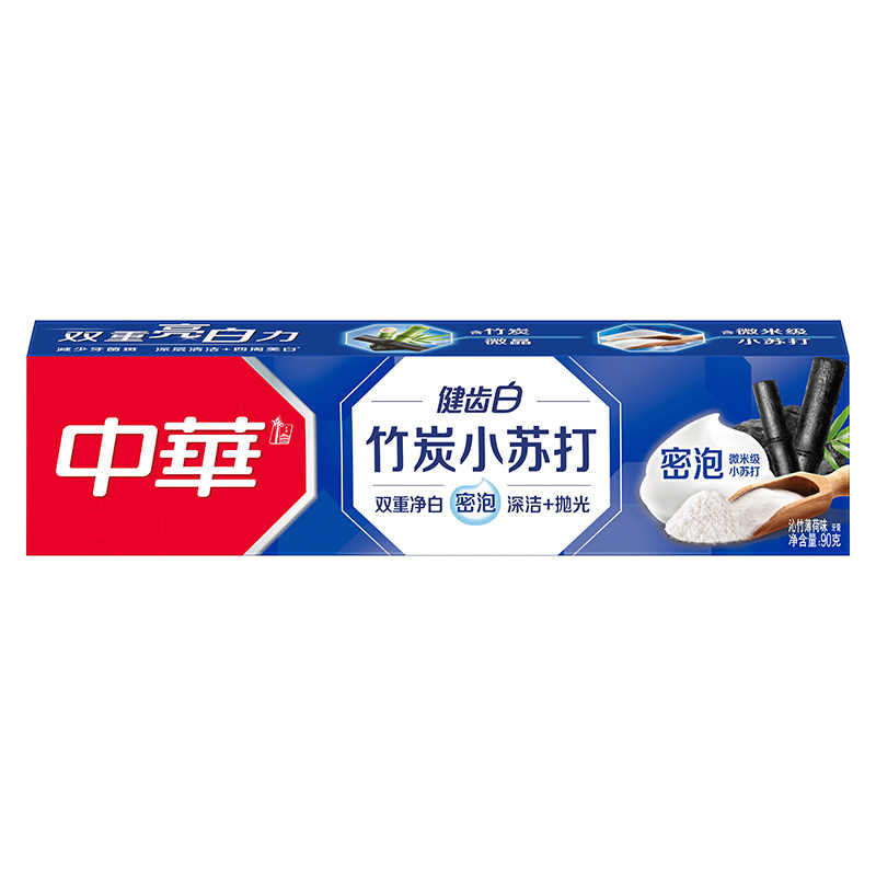 中华健齿白密泡牙膏沁竹薄荷味90G高清大图