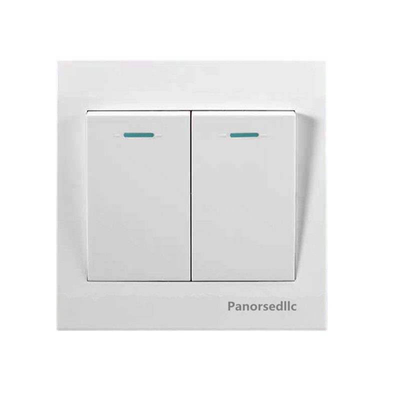 欧飞开关插座面板86型暗装二开双控2位双开双控双联电灯墙壁按钮