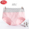 浪莎内裤女士纯棉中高腰短裤衩提臀收腹全棉裤裆年轻可爱卡通草莓学院风三角裤头4条