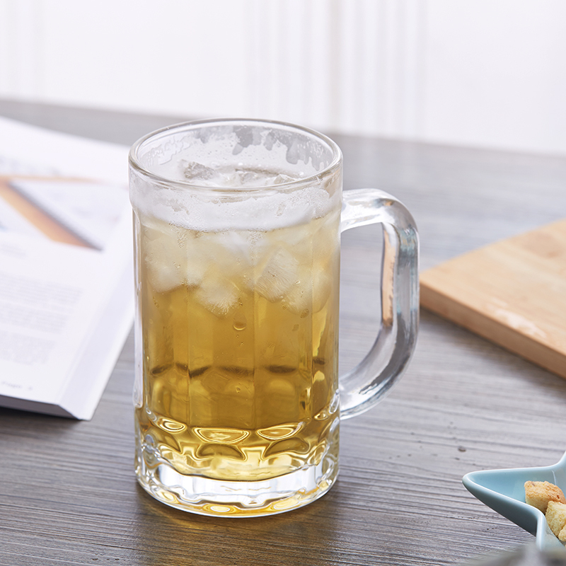 喜碧穆罗玻璃把手啤酒杯410ml水杯茶杯牛奶杯饮啤酒杯