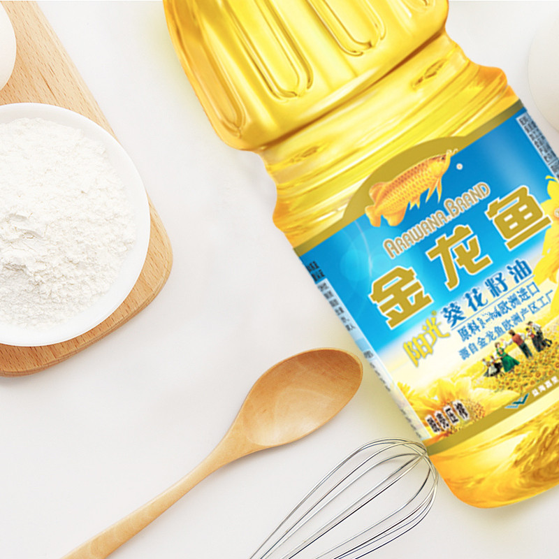 金龙鱼阳光鲜榨原香葵花籽油1.8L*1桶 家用员工福利食用油