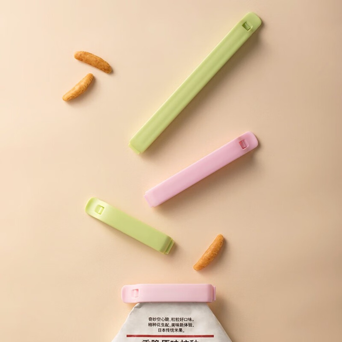 茶花(CHAHUA) 食品袋保鲜密封夹家用零食封口 瑞席保鲜封口夹大/中/小号高清大图