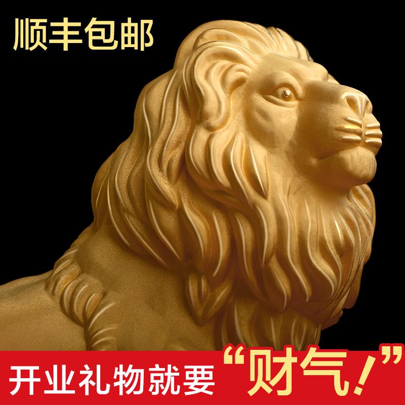 美帮汇绒狮子瑞兽狮子摆件家居工艺品客厅酒柜装饰开业礼品高清大图