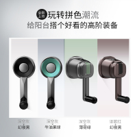 好太太升降晾衣架手摇双杆晒被子神器室内家用阳台晒衣架晾衣杆D-1081【深空灰+黑色】+防反转+送12个铝衣架+保修三年