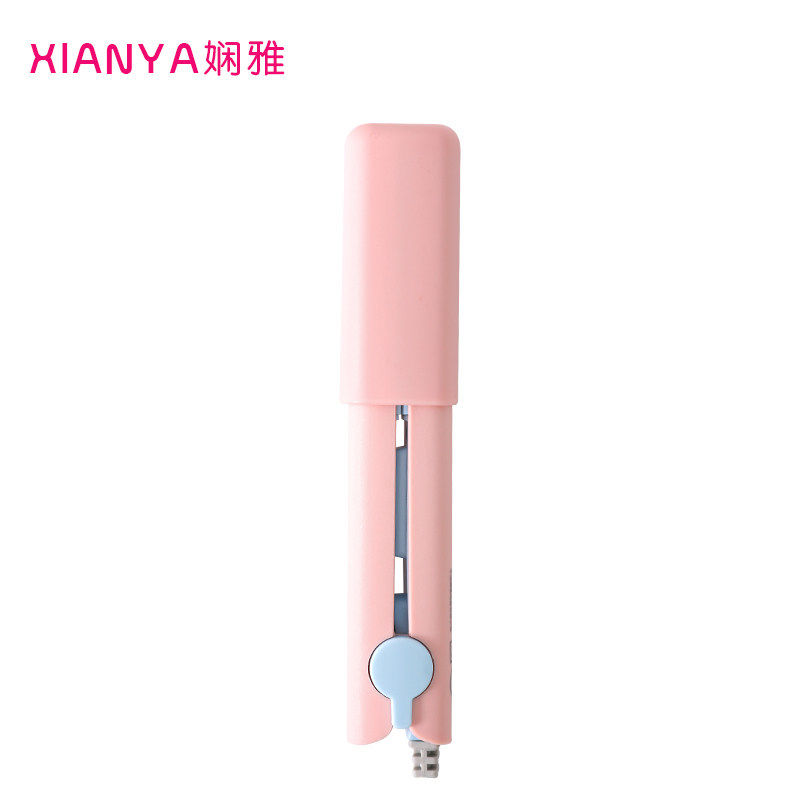 浅粉色 娴雅小夹板迷你拉头发直板夹刘海神器熨板两用直发卷发棒女迷小型