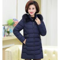 迪鲁奥（DILUAO)波司登旗下中老年羽绒服女40岁50中年人妈妈装中长款加厚外套冬季新款_341 2XL【建议105-120斤穿】 蓝色