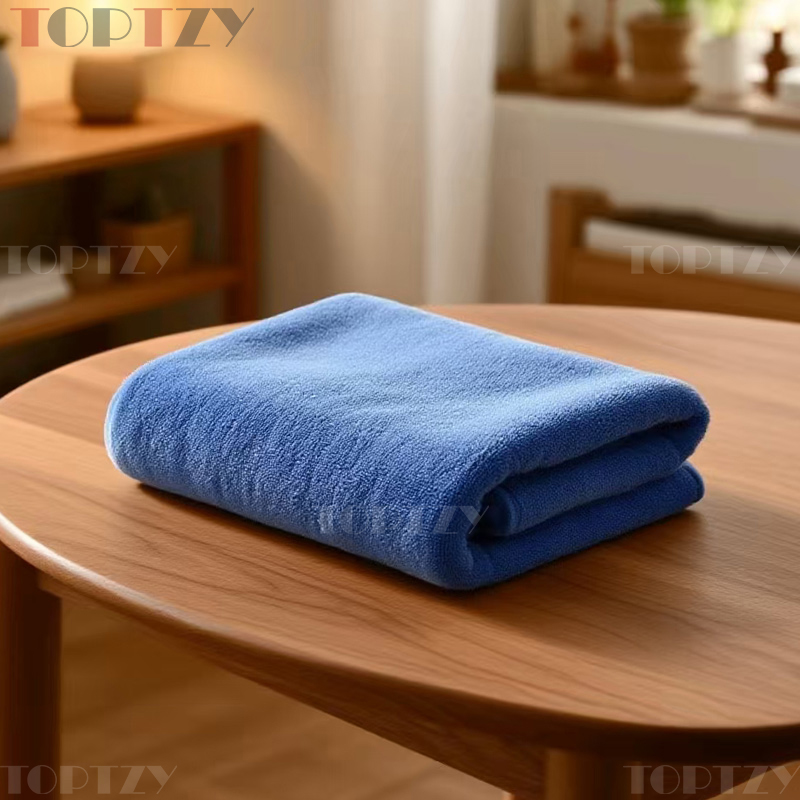 toptzy TZ5071501 洗车毛巾清洁抹布 300*300 蓝色 10个装高清大图