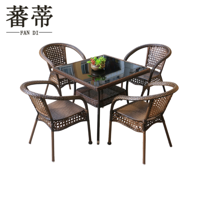 蕃蒂 桌椅 方桌80cm+四椅 组高清大图