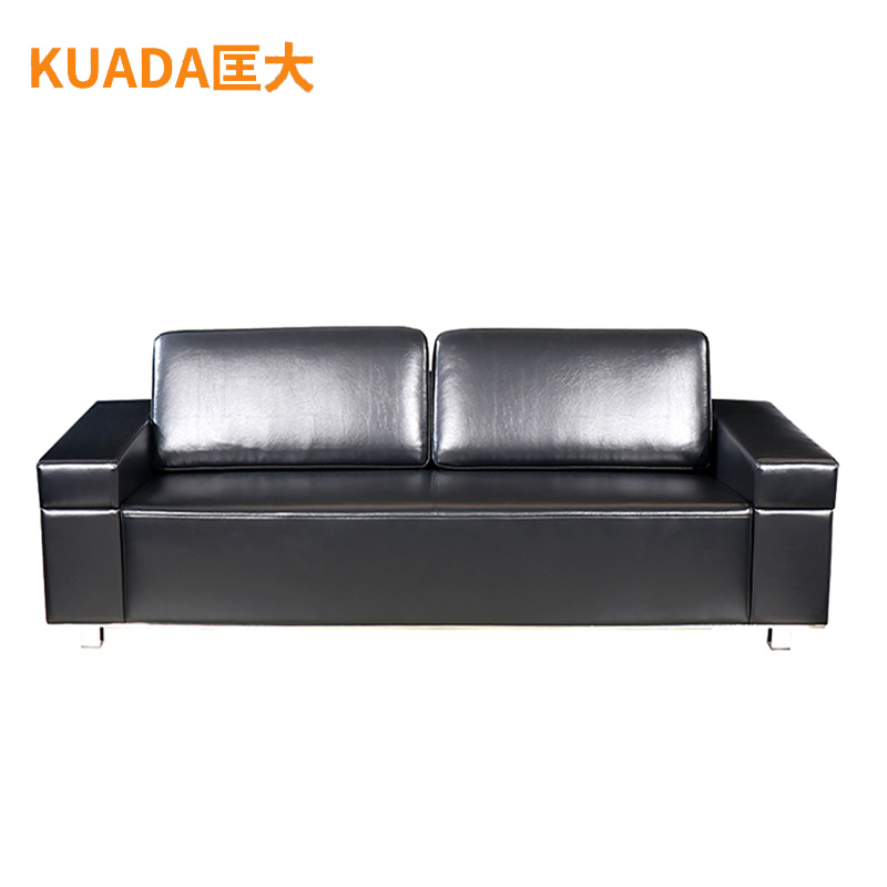 匡大 酒店沙发办公沙发 皮艺沙发 办公室接待沙发 牛皮 三人位 KDT296高清大图