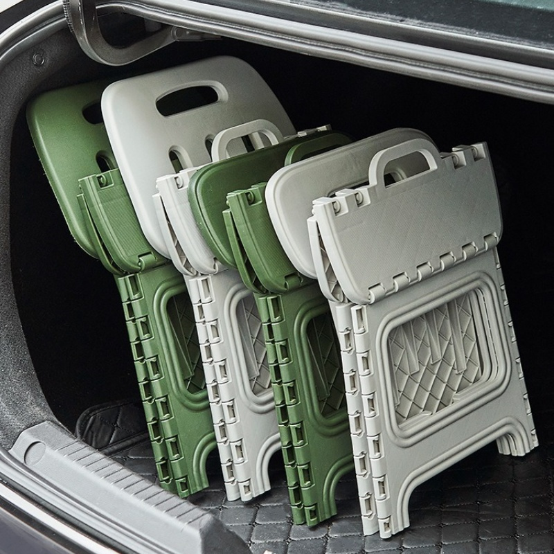 丽佳邦家用换鞋凳便携式成人折叠小板凳钓鱼乘火车马扎靠背小椅祖母绿高款靠背高清大图