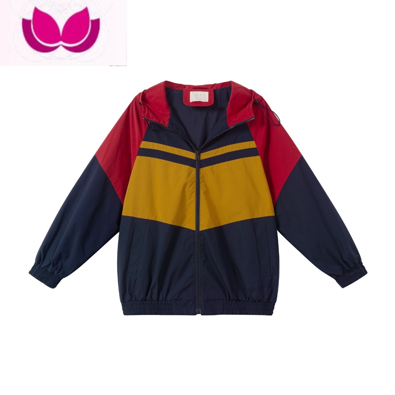 七斓 运动风撞色外套短裤套装女宽松休闲卫衣阔腿裤套春高清大图