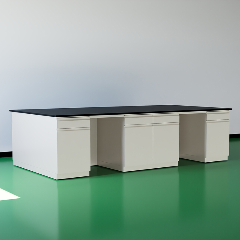 臻远 ZY5052707 实验台实验室 工作台实验桌操作台 全钢暖白3米中央台高清大图