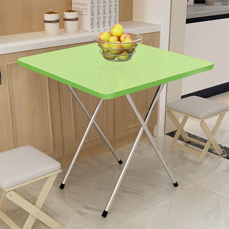 折叠桌餐桌小户型简约学生家用吃饭租房方桌长方形户外宿舍高脚桌