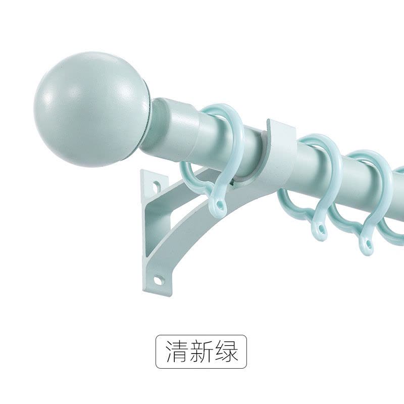 添福运 罗马杆窗帘杆加厚铝合金窗帘杆黑色白色罗马杆单杆双杆窗帘轨道单杆窗帘杆子支架侧装顶装窗帘支撑杆图片
