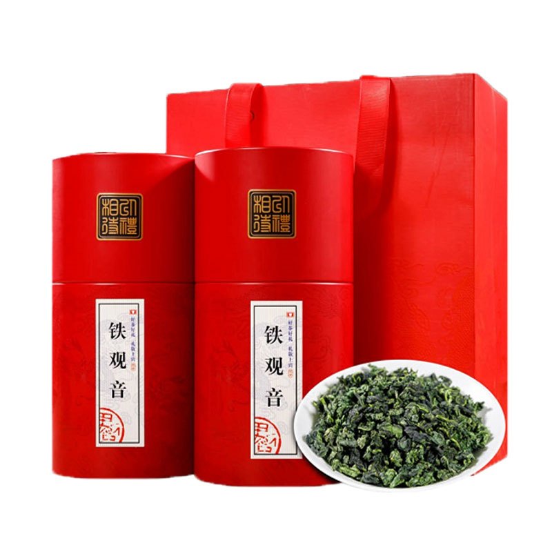 源御露(Yuan Yu Lu) 安溪浓香型铁观音A4号其韵兰香乌龙茶花香铁观音礼罐装以礼相待2罐共500g