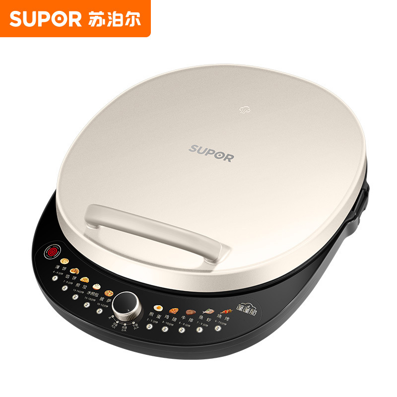 苏泊尔(SUPOR)电饼铛家用 双面加热1800W大火力34CM直径煎烤机烙饼锅煎饼铛 早餐机电饼档 JT34AQ876