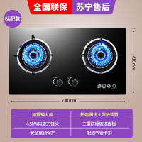纳丽雅(Naliya)煤气灶双灶家用嵌入式台式两用天然气液 标配款加厚钢化玻璃面板+铜火盖一级能效熄火保护 天然气