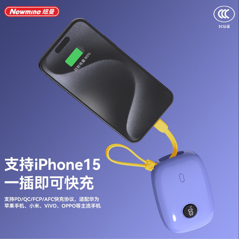 Newmine纽曼移动电源10000 mAhP188蓝色