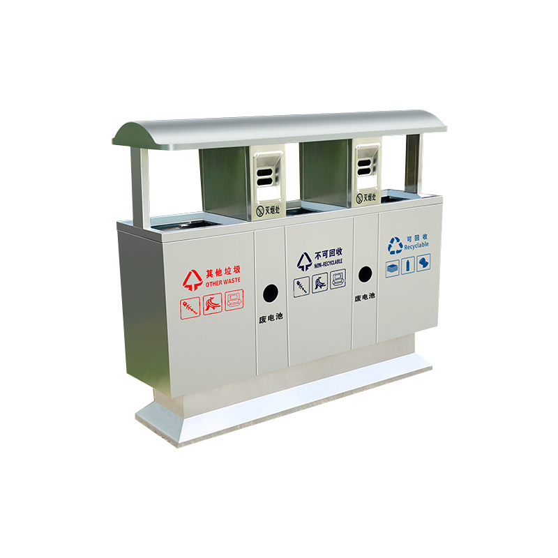 翌嘉 YJ4070411不锈钢分类垃圾箱公共场合环卫果皮箱户外垃圾桶 201不锈钢三分类北京桶