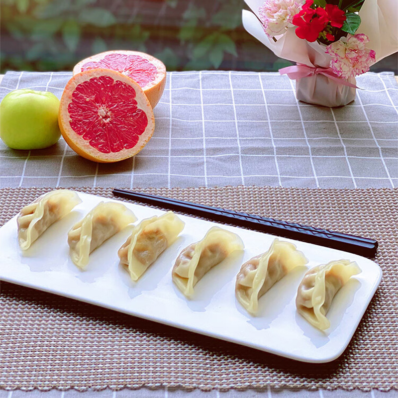 千味央厨饺子内里软糯皮薄馅大口感劲道半成品白菜猪肉馅1kg*2袋(包装随机)高清大图