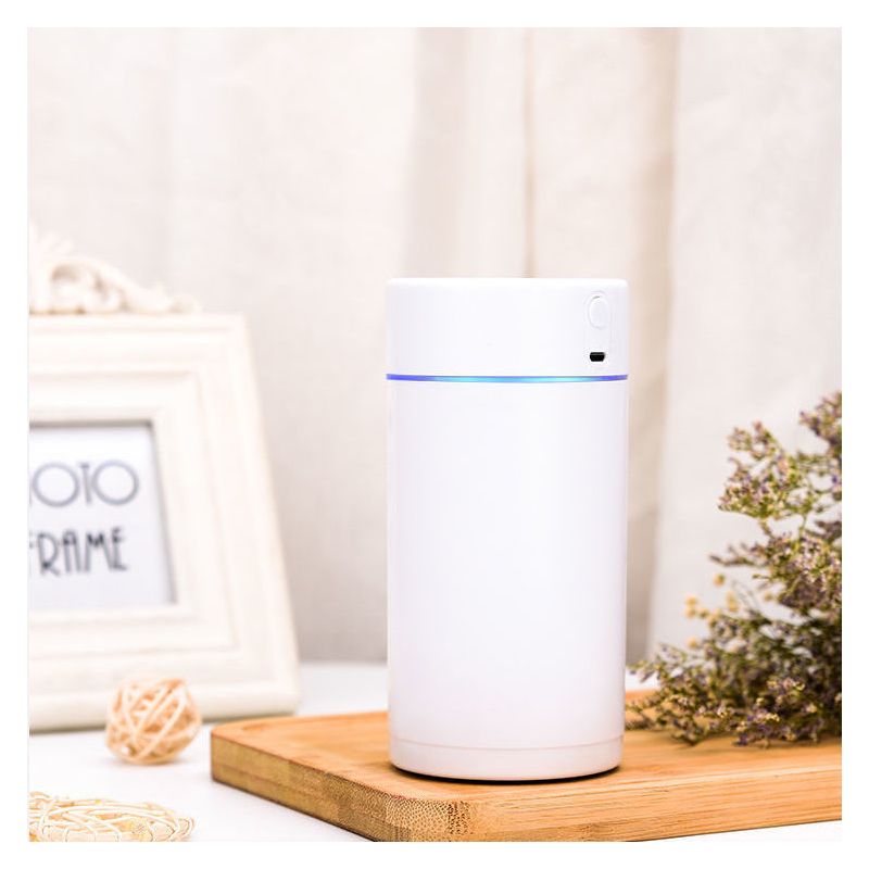可充电加湿器家用静音空调房办公室车载喷雾器大雾学生宿舍香薰机|气质白(充电款) 加湿器+5棉棒+小风扇