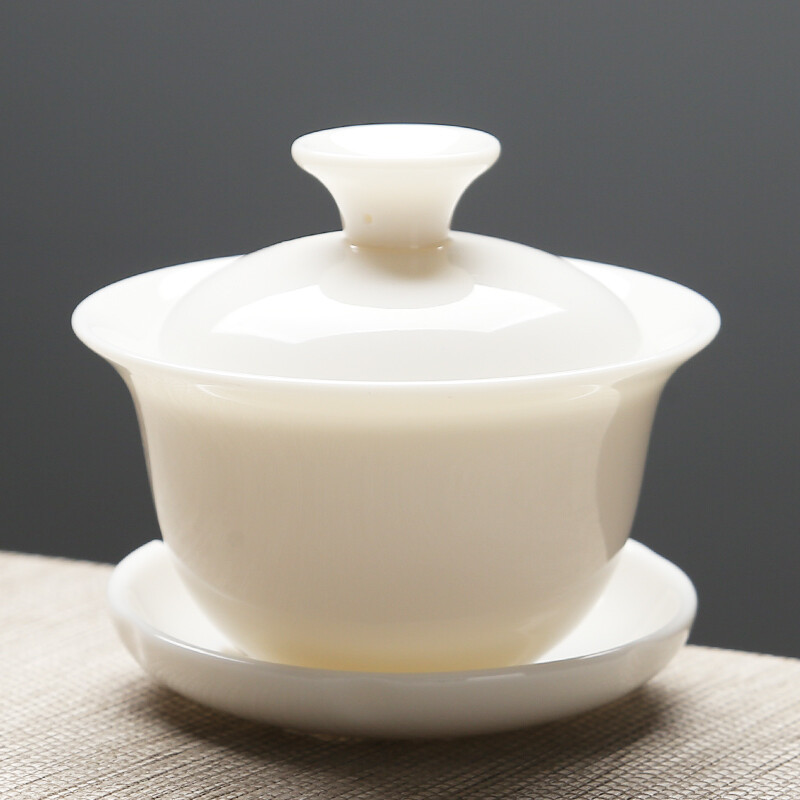 苏氏陶瓷(SUSHI CERAMICS) J0022 白瓷茶具套装(茶杯茶漏盖碗) 十一件套 (单位:套) 新旧包装随机高清大图