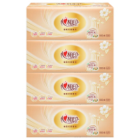 心相印抽纸经典系列家用软抽纸母婴适用3层100抽*4包DT55100