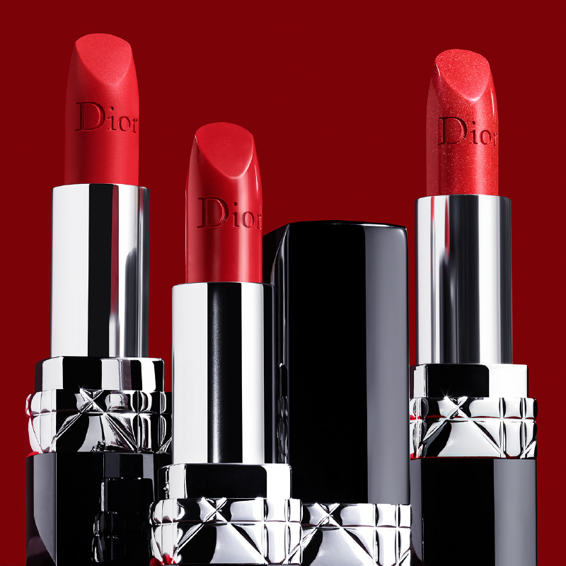[国内专柜版]迪奥(Dior)全新烈艳蓝金唇膏3.5g 口红 080# 缎光珊瑚红