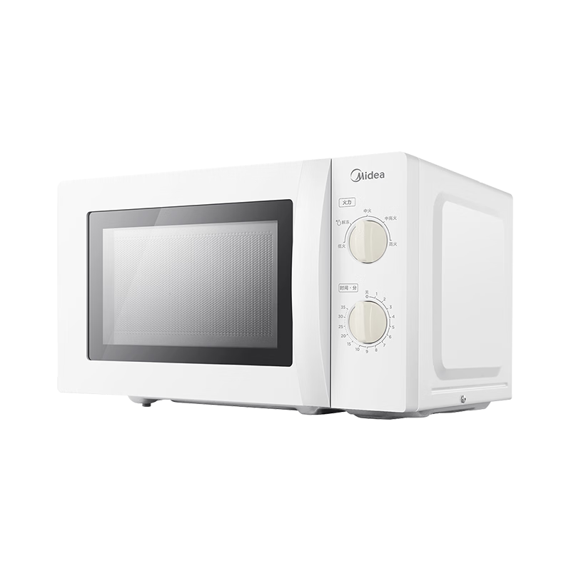 美的(Midea) MM721NG1-PS 微波炉 20L升小型家用 360°转盘加热旋钮操控700W火力速热易洁内胆高清大图