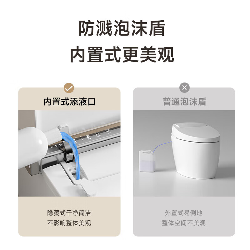惠达HUIDA智能马桶S9系列 带水箱无水压限制全自电动座圈加热翻盖一体式坐便器泡沫高清大图