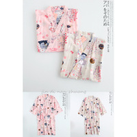 迪鲁奥(DILUAO)2021~日本女士贡缎绵绸复古和服睡袍浴袍汉服睡裙柔软家居服