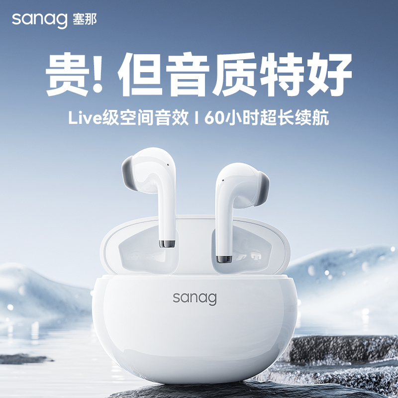 sanag塞那T81蓝牙耳机真无线新款高音质超好自带内存MP3超长续航男女高清大图