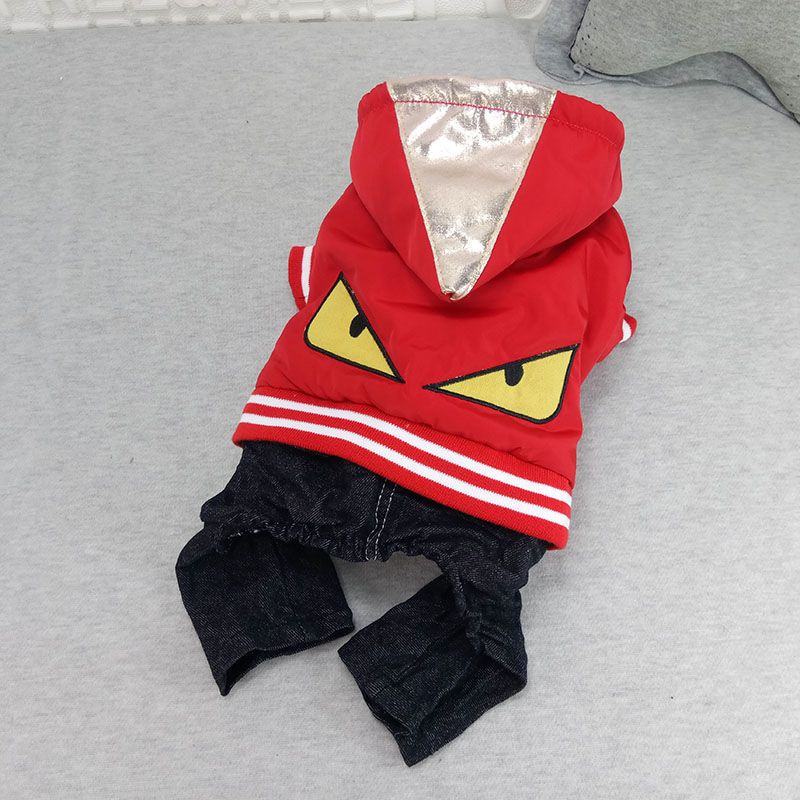 红色小怪兽(一件) s 宠物冬款棉袄加绒加棉保暖宠物衣服特价3件价格