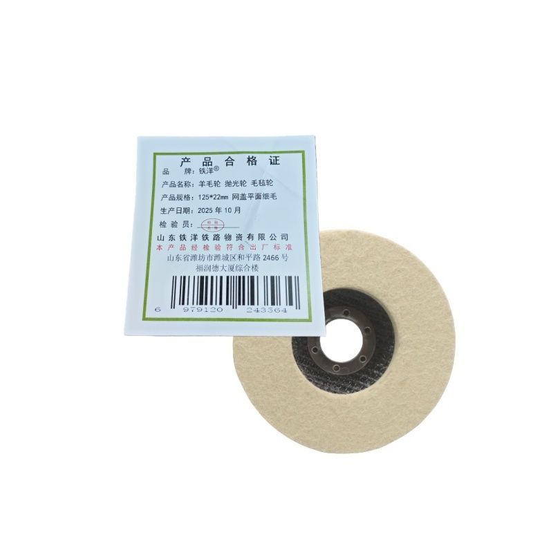 铁洋 羊毛轮 抛光轮 毛毡轮 125*22mm 网盖平面细毛 片高清大图