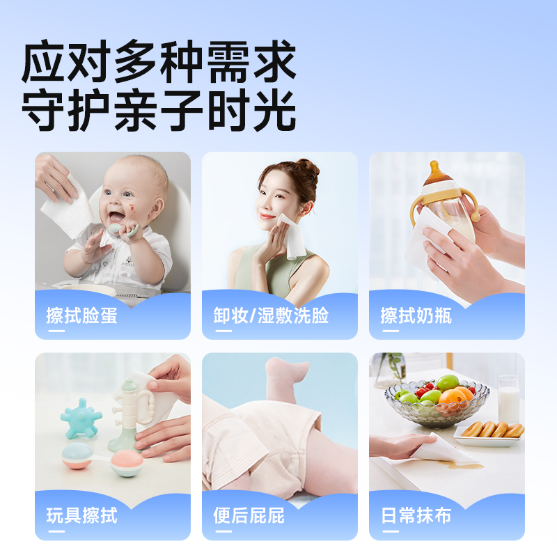 德佑 悬挂洗脸巾60抽*3包高清大图