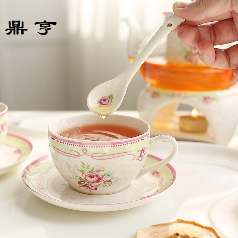 鼎亨煮水果茶茶具套装花茶壶玻璃花茶杯加热炉家用下午茶英式少女