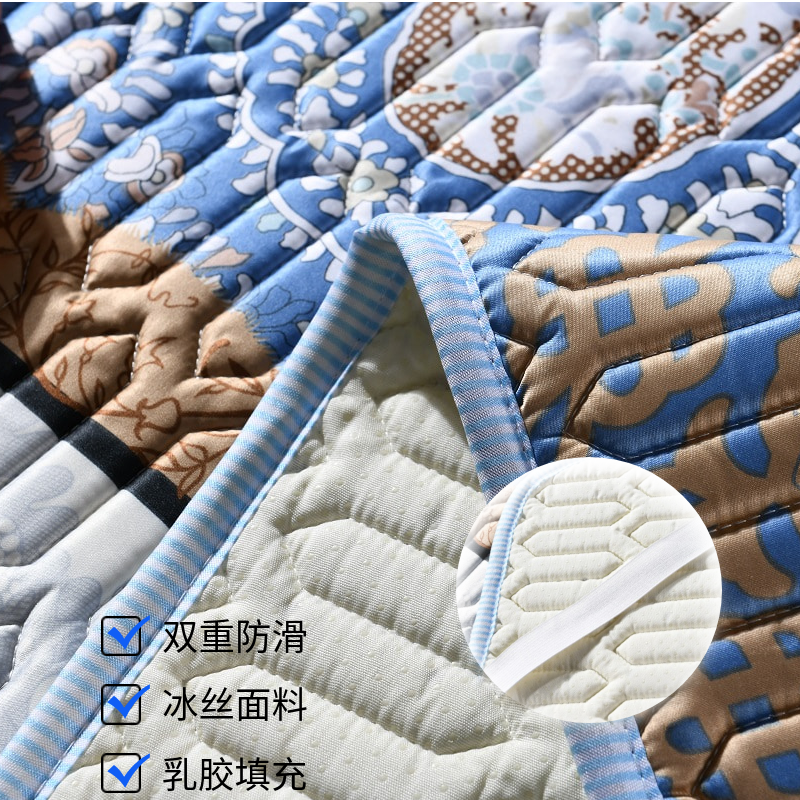 家柏饰(CORATED)泰国乳胶凉席三件套夏季冰丝天丝软席垫子1.5可机洗1.8m床凉席/凉枕高清大图