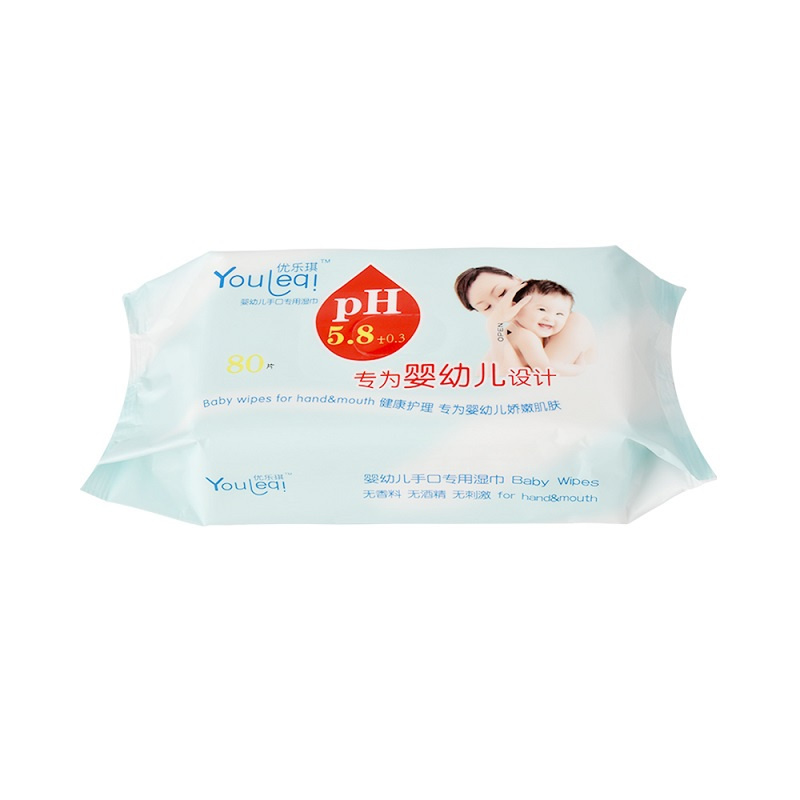 优乐琪(Youleqi) 湿巾 婴幼儿手口专用湿纸巾80片*1包 单包装宝宝湿纸巾