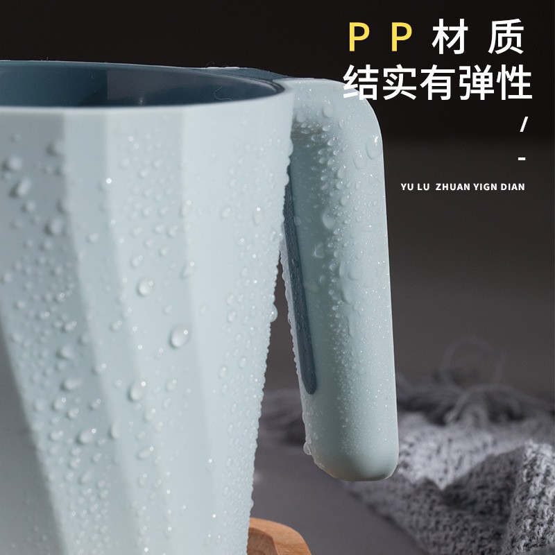 简约漱口杯家用创意可爱刷牙杯学生牙刷杯情侣旅行便携洗漱杯口杯 三维工匠 天空蓝-旅行漱口杯高清大图