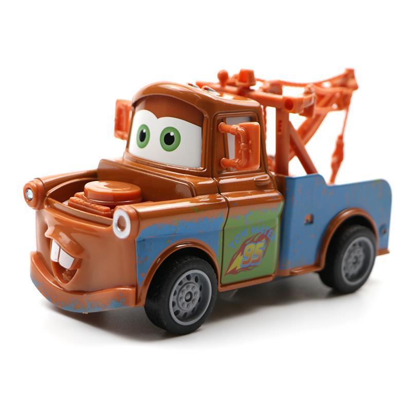 新款汽车总动员3麦昆大号合金板牙拖车儿童玩具小汽车带音乐回力大号