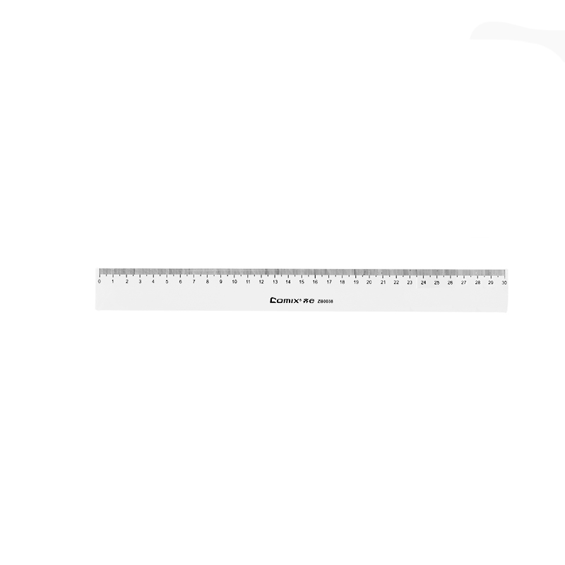 齐心 ZB0038 精准刻度直尺30cm 透明 单把装高清大图