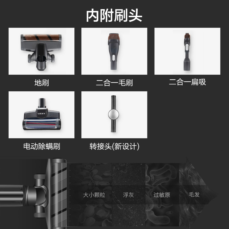 莱克(LEXY)吸尘器M11R 手持立式无线多功能吸尘器除尘除螨宠物家庭设计家用大吸力吸尘器车载吸尘器
