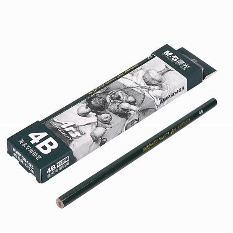 LTSM 晨光(M&G)AWP30403铅笔4B木杆美术素描绘画铅笔 12支/盒 单位:支