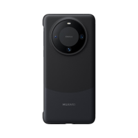 华为(HUAWEI)原装Mate60 手机壳智能视窗保护套防摔耐磨商务皮套 mate60手机保护套黑色