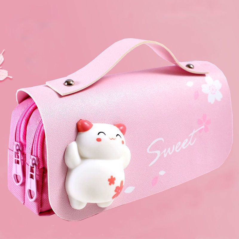 手提款大容量笔袋女ins少女心学生韩国文具袋文具盒高颜值收纳包视频