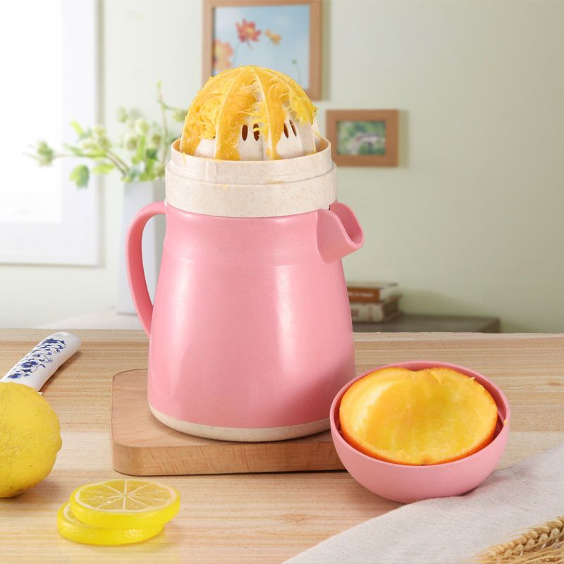 宝宝婴儿迷你小型手动榨汁机家用水果手摇榨汁器豆浆机果粉色企鹅小麦