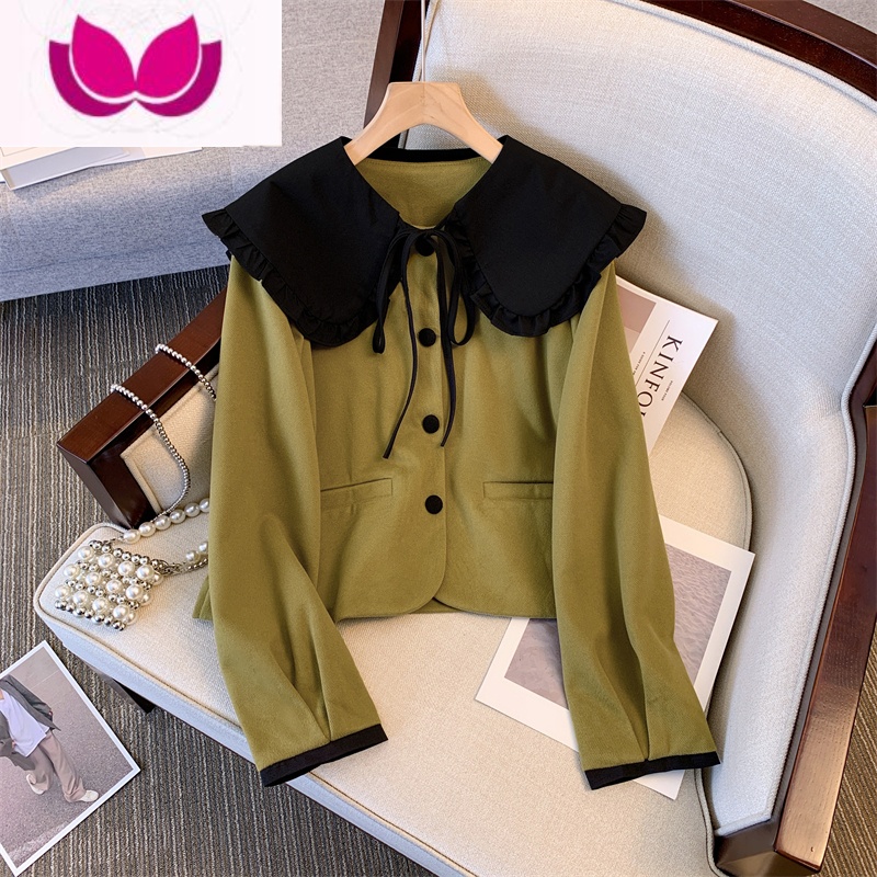 七斓大码女装2023春季新款韩剧奶乖套装裙微胖mm茶系穿搭配一整套高清大图