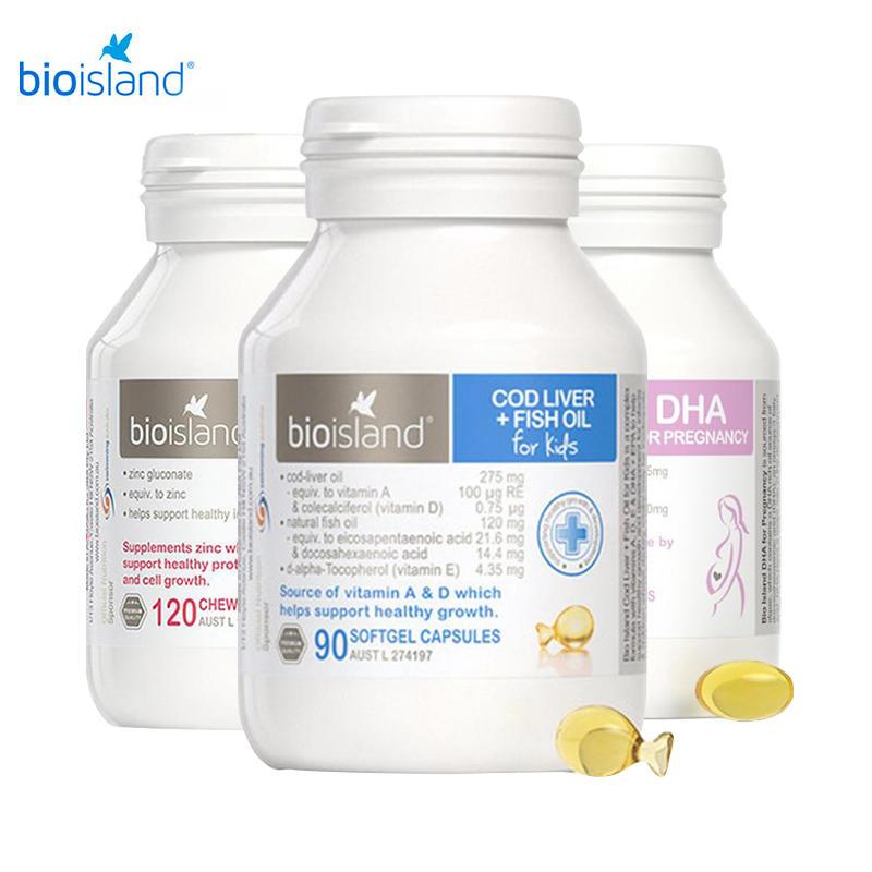 Bio Island 锌片 + 鳕鱼油 + 孕妇