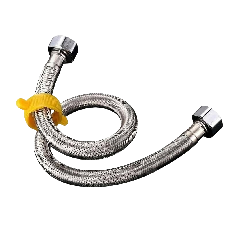 南方卫通 全钢丝金属水管软管 角阀连接马桶进水软管 上水双头软管 通用4分100cmNF-061 根