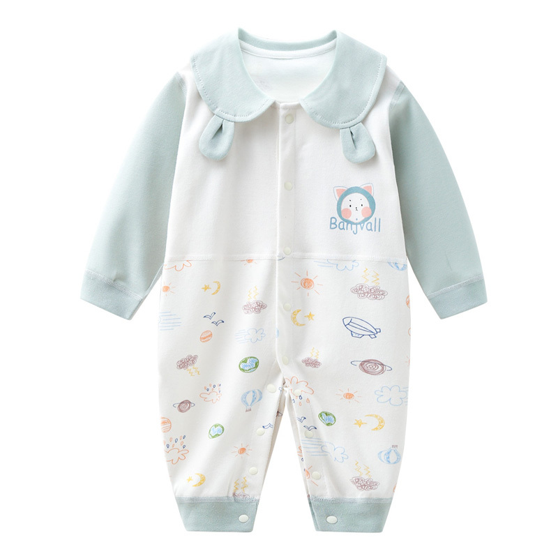 班杰威尔2020春季新款纯棉婴儿连体衣3-18个月新生儿哈衣爬服春秋宝宝内衣